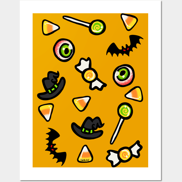 Halloween Confetti Wall Art by Jan Grackle